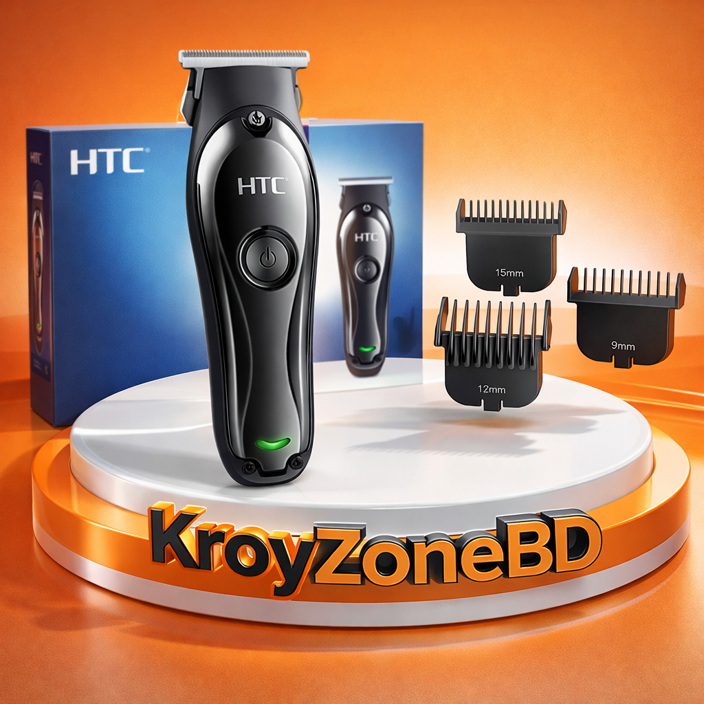 HTC AT 118 Zero Cutting Type-C Charge Portable With Smart Size Lithium Battery Strong Power For Outline Use Hair Trimmer