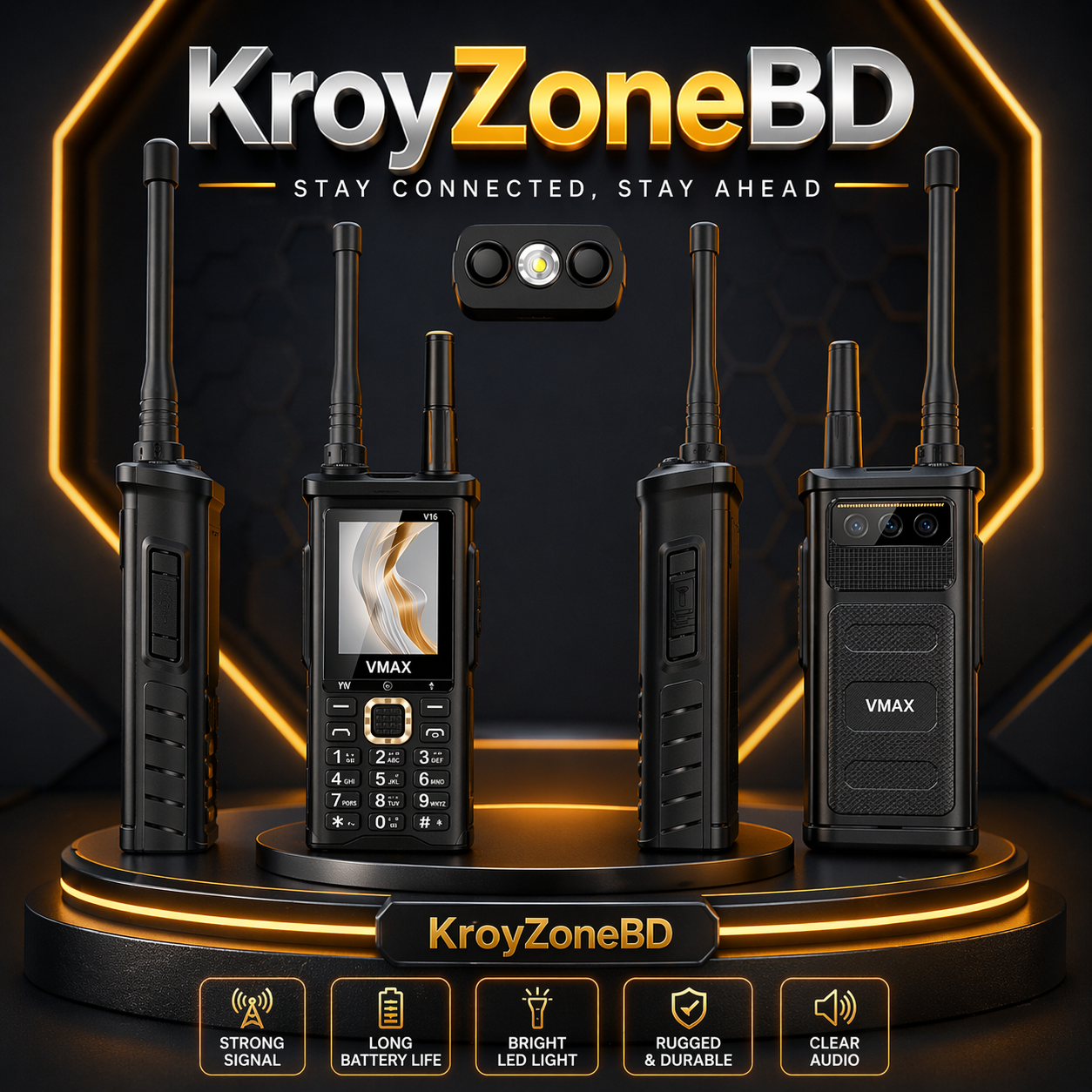 Vmax V54 Power Bank Mobile Dual Antina 6200mAh Four SIM